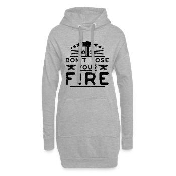 Don't Lose Your Fire Forging Goldsmith Blacksmiths - Hoodie-Kleid - Grau meliert - Vorne