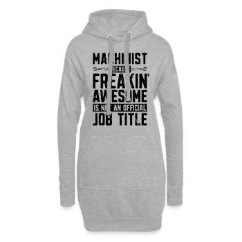 Machiniste parce que Freakin' Awesome CNC Machinistes - Sweat-shirt à capuche long Femme - gris chiné - Devant