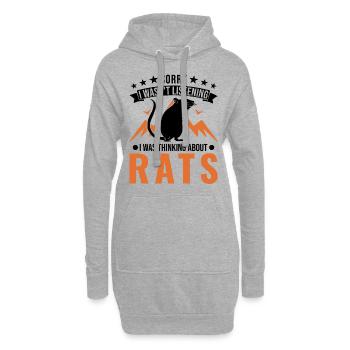 Rat Cadeau Rat Propriétaire Rat domestique - Sweat-shirt à capuche long Femme - gris chiné - Devant