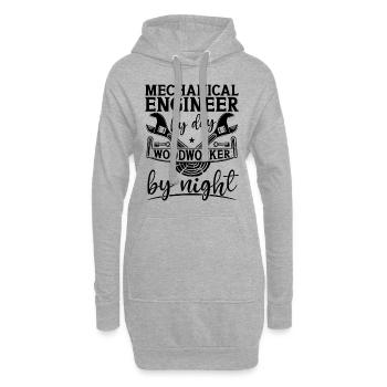 Mechanical Engineer By Day Woodworker Engineering - Hoodie-Kleid - Grau meliert - Vorne