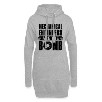 Les ingénieurs mécaniciens sont l’ingénieur Bomb Loves - Sweat-shirt à capuche long Femme - gris chiné - Devant