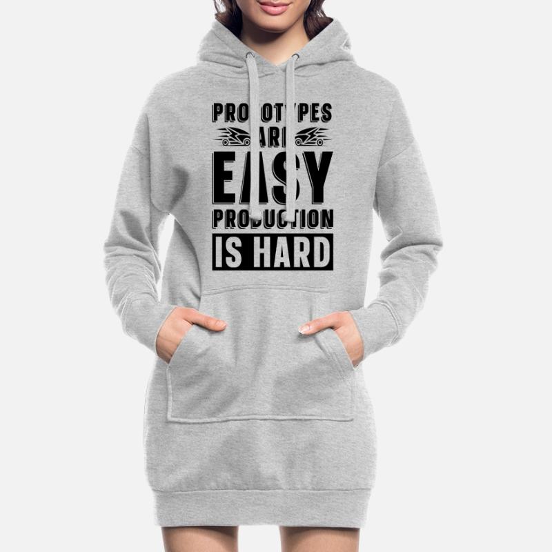 Prototypes Are Easy Programmer Engineer Robotics Hoodie-Kleid