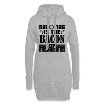 Robotics Is The Bacon Automation Robotics Engineer - Hoodie-Kleid - Grau meliert - Vorne