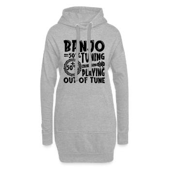 Banjo 50% Tuning 50 % Playing Loves Folk Music - Hoodie-Kleid - Grau meliert - Vorne