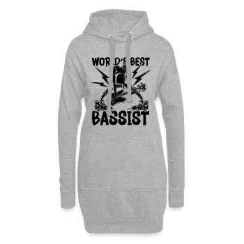 Les meilleurs bassistes du monde Bassiste Bassiste - Sweat-shirt à capuche long Femme - gris chiné - Devant