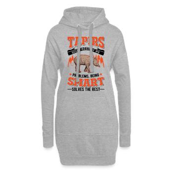 Tapir Flachlandtapir Tapirdae Tapir - Hoodie-Kleid - Grau meliert - Vorne