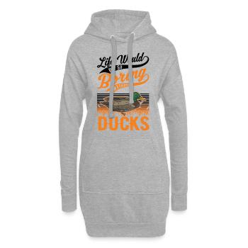 Amoureux du canard cadeau éleveur de canard - Sweat-shirt à capuche long Femme - gris chiné - Devant