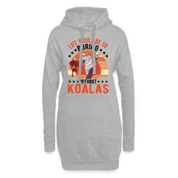 Amoureux des koalas Ours koala - Sweat-shirt à capuche long Femme - gris chiné - Devant