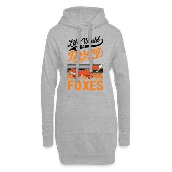 La vie serait tellement ennuyeuse sans Foxes Fuchs - Sweat-shirt à capuche long Femme - gris chiné - Devant
