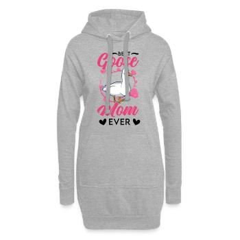 Best Goose Mom Ever Gänse Mama - Hoodie-Kleid - Grau meliert - Vorne