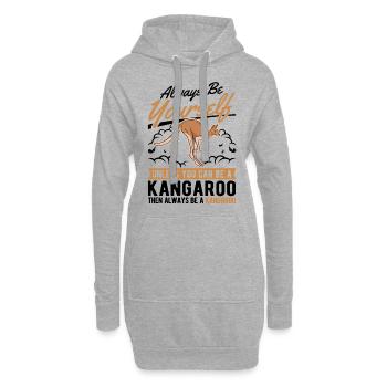 Always be yourself Kangaroo Australia Kangaroo - Hoodie Dress - heather grey - Front