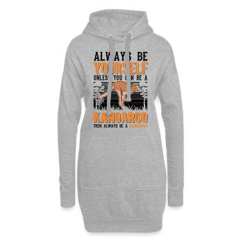 Always be yourself Kangaroo Australia Kangaroo - Hoodie Dress - heather grey - Front