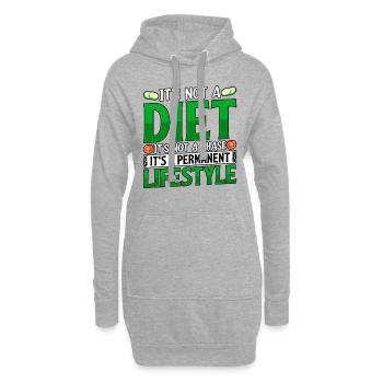 its not a diet it s not a phase its a lifestyle - Hoodie-Kleid - Grau meliert - Vorne
