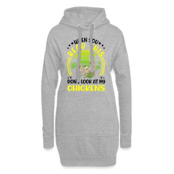 Poulets Élevage de poulets Éleveur de poulet - Sweat-shirt à capuche long Femme - gris chiné - Devant