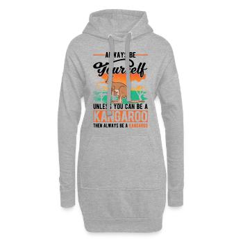 Always be yourself Kangaroo Australia Kangaroo - Hoodie Dress - heather grey - Front
