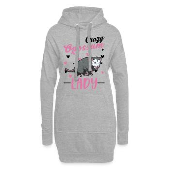 Opossum fou dame Opossum Femme Marsupial - Sweat-shirt à capuche long Femme - gris chiné - Devant