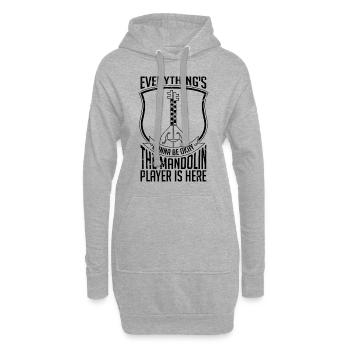 Tout va être Musique Folk Joueur de mandoline - Sweat-shirt à capuche long Femme - gris chiné - Devant