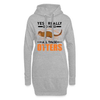 Loutre Cadeau Loutre Loutre Loutre Loutre de mer - Sweat-shirt à capuche long Femme - gris chiné - Devant