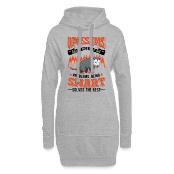 Opossum Cadeau Marsupial Opossum - Sweat-shirt à capuche long Femme - gris chiné - Devant