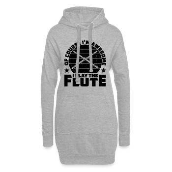 Of Course I'm Awesome Retro Instrument Flutist - Hoodie-Kleid - Grau meliert - Vorne