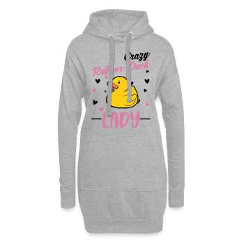 Canard en caoutchouc fou Lady Gummiente - Sweat-shirt à capuche long Femme - gris chiné - Devant
