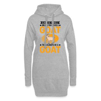 Chèvres Cadeau Chèvre Hôte Chèvre - Sweat-shirt à capuche long Femme - gris chiné - Devant
