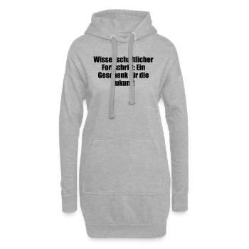 Wissenschaft - Wissenschaftlicher Fortschritt: - Hoodie-Kleid - Grau meliert - Vorne