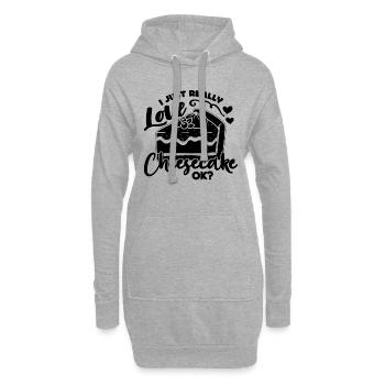 I Just Really Love Baker Desserts Cheesecake Lover - Hoodie-Kleid - Grau meliert - Vorne