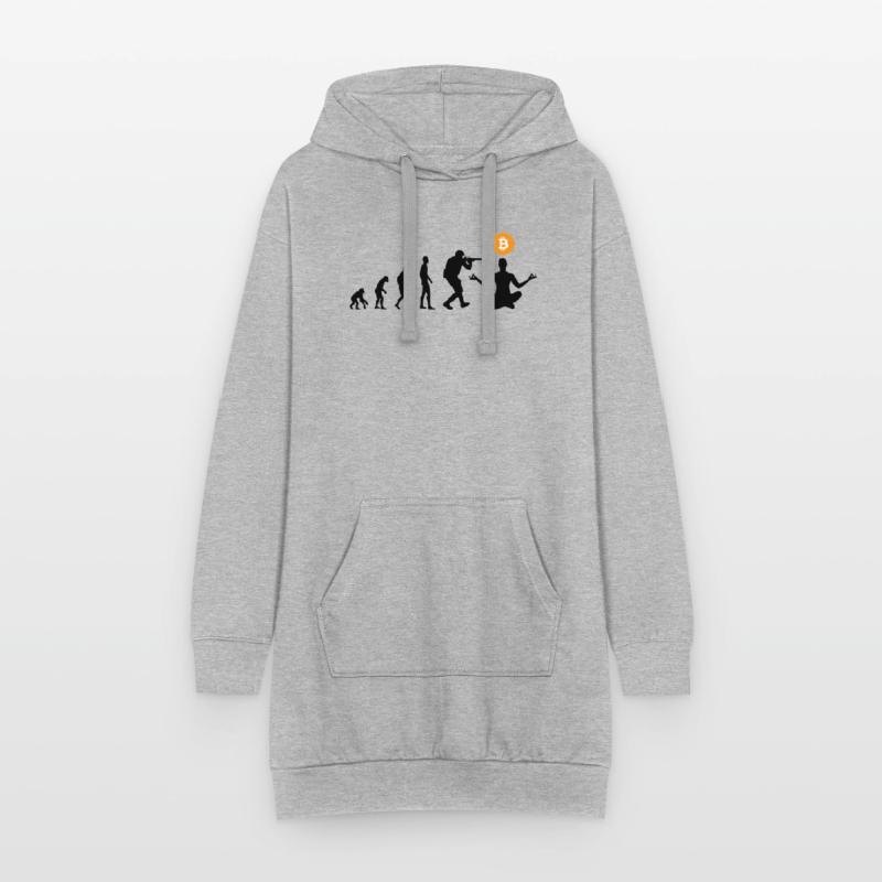 Évolution du Bitcoin Sweat-shirt à capuche long Femme