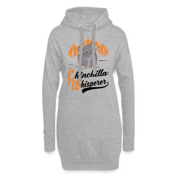 Chinchilla Flüsterer Chinchilla Whisperer - Hoodie-Kleid - Grau meliert - Vorne