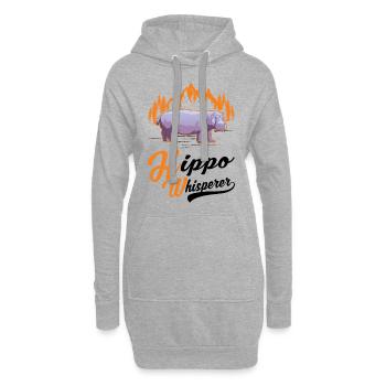 Hippo Whisperer Hippo Hippo Hippo - Sweat-shirt à capuche long Femme - gris chiné - Devant