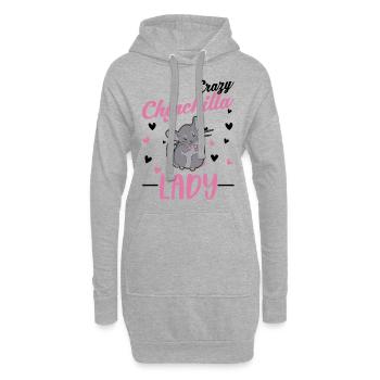 Crazy Chinchilla lady Chinchilla Frau - Hoodie-Kleid - Grau meliert - Vorne