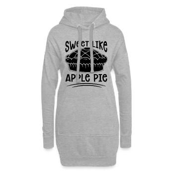 Sucré comme la tarte aux pommes Pâtisseries Amateur de tarte aux pommes - Sweat-shirt à capuche long Femme - gris chiné - Devant