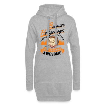Parce que les hérissons sont géniaux Igel - Sweat-shirt à capuche long Femme - gris chiné - Devant