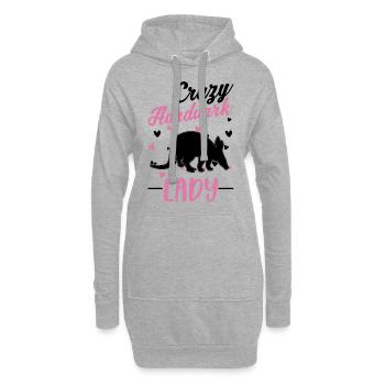 Crazy Aardvark dame Aardvark fille - Sweat-shirt à capuche long Femme - gris chiné - Devant