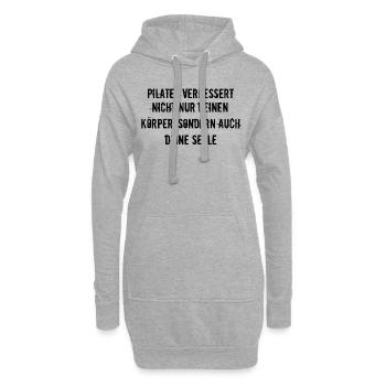 Pilates - Pilates verbessert nicht nur deinen - Hoodie-Kleid - Grau meliert - Vorne