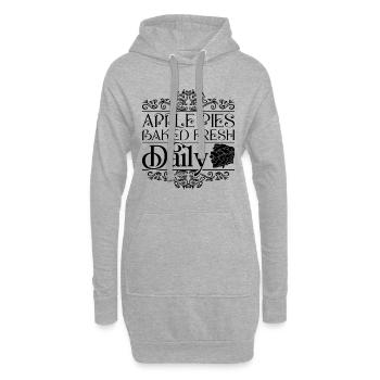 Tartes aux pommes cuites au four fraîches Daily Baker Apple Pie Lover - Sweat-shirt à capuche long Femme - gris chiné - Devant