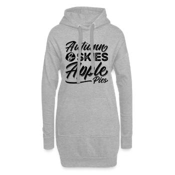 Automne & Ciel Tartes aux pommes Pâtisseries Amateur de tarte aux pommes - Sweat-shirt à capuche long Femme - gris chiné - Devant