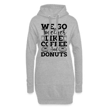 We Go Together Coffee Bean Coffee & Donuts Lover - Hoodie-Kleid - Grau meliert - Vorne