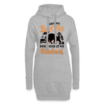 Aardvark Cadeau Aardvark - Sweat-shirt à capuche long Femme - gris chiné - Devant