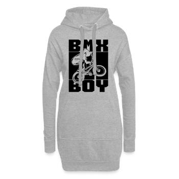 BMX Boy Retro Loves Bicyclette Cycling BMX Rider - Hoodie-Kleid - Grau meliert - Vorne