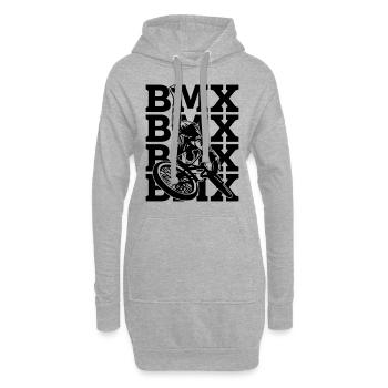 BMX Retro Bike Racing Bicyclette Cyclist BMX Rider - Hoodie-Kleid - Grau meliert - Vorne