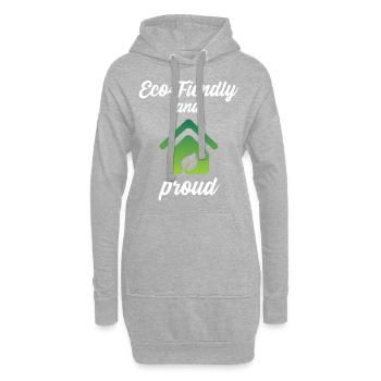 Eco-Friendly and Proud - Hoodie-Kleid - Grau meliert - Vorne