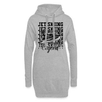 Jet ski légende bateau à moteur motomarine jet skieur - Sweat-shirt à capuche long Femme - gris chiné - Devant