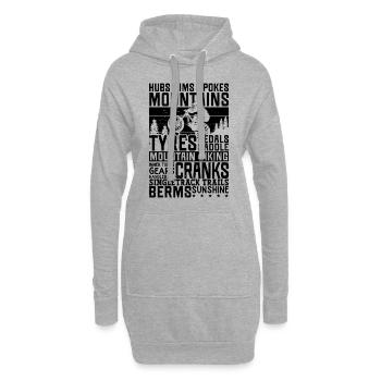 Moyeux Jantes Spokers Loves Bike Racing Mountain Biker - Sweat-shirt à capuche long Femme - gris chiné - Devant