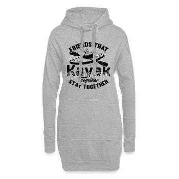 Amis qui font du kayak ensemble Canoë Kayak Amoureux - Sweat-shirt à capuche long Femme - gris chiné - Devant