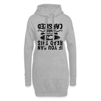 Si vous pouvez lire cet amateur de kayak canoë kayak - Sweat-shirt à capuche long Femme - gris chiné - Devant