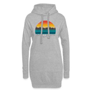Seven Hills Lake New York - Hoodie-Kleid - Grau meliert - Vorne