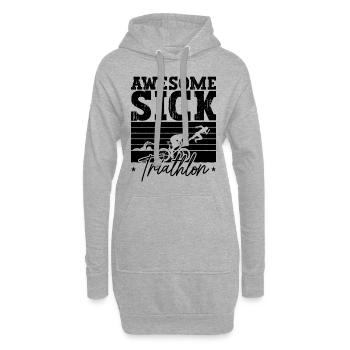 Awesome Sick Triathlon Triathletes Triathlon Lover - Hoodie-Kleid - Grau meliert - Vorne