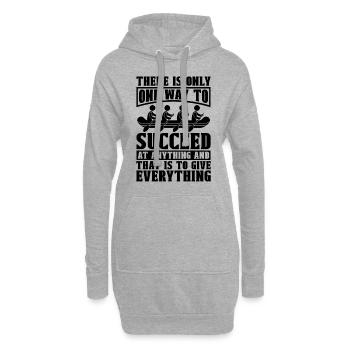 There Is Only One Way To Rowing Water Sports Rower - Hoodie-Kleid - Grau meliert - Vorne